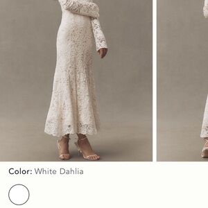 Anthropologie White Dahlia Lace Wedding Dress